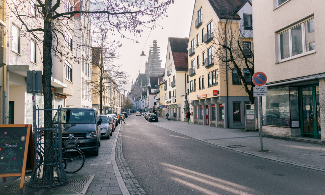 Cars parked in Ulm, Bavaria