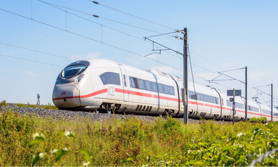 Deutsche Bahn train in Germany summer 2024
