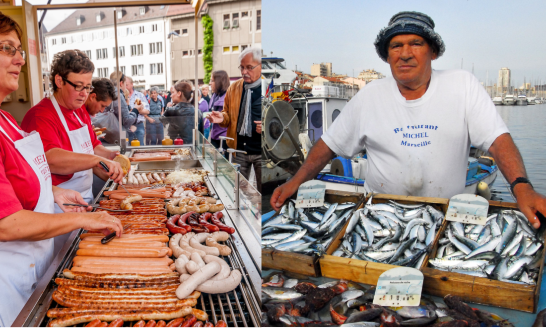 Food markets in Germany and France