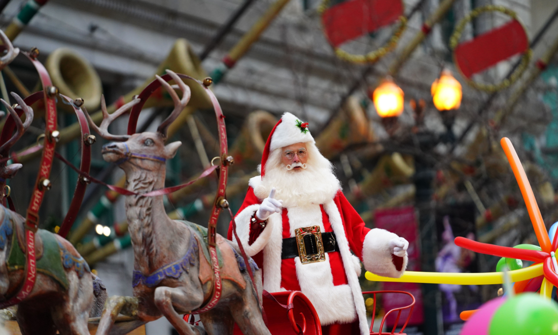 A man dressed as Santa