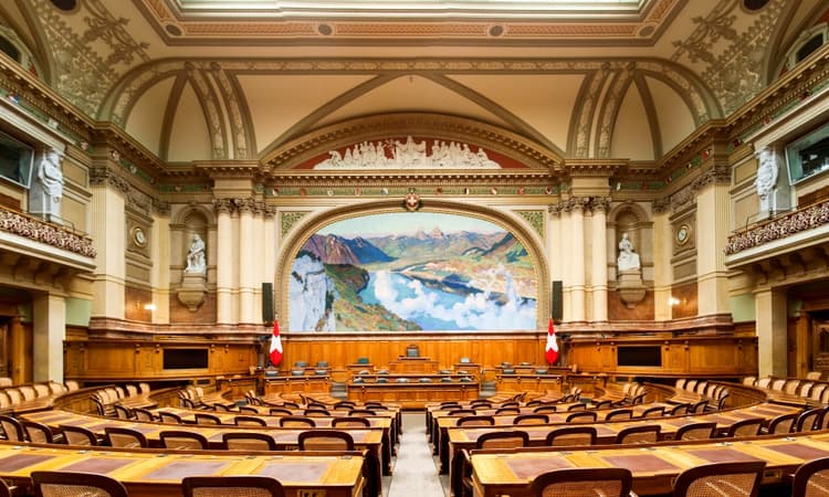 Why is Swiss German not allowed in the parliament of Switzerland?