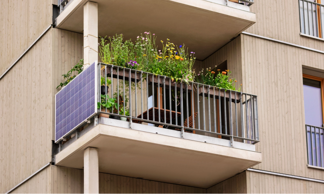 Solar panels on a German house