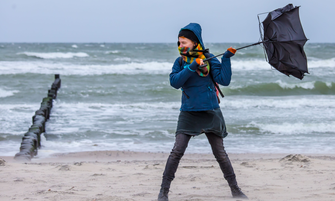 Stormy and windy weather in Germany