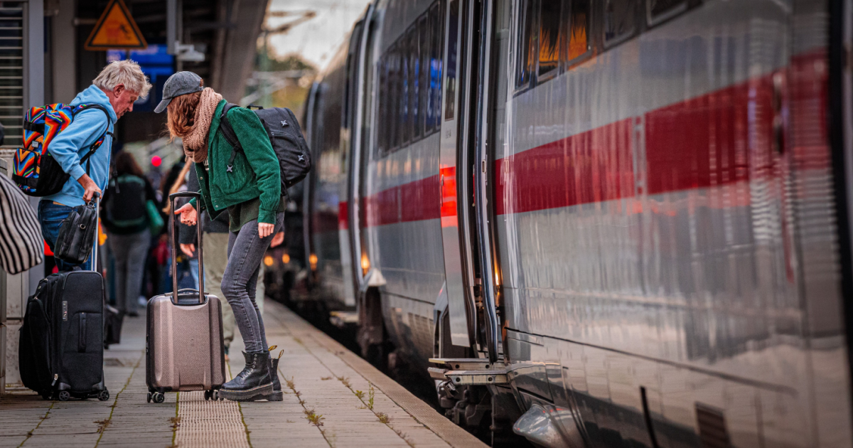 Deutsche Bahn Train Busy Holiday