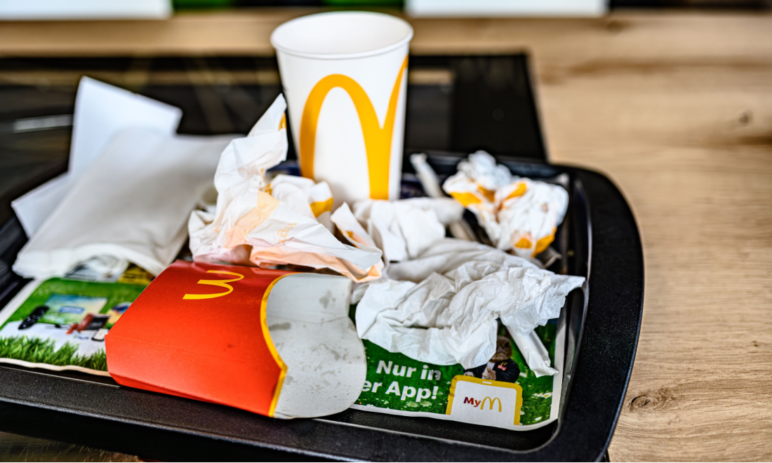Disposable McDonald's packaging Germany
