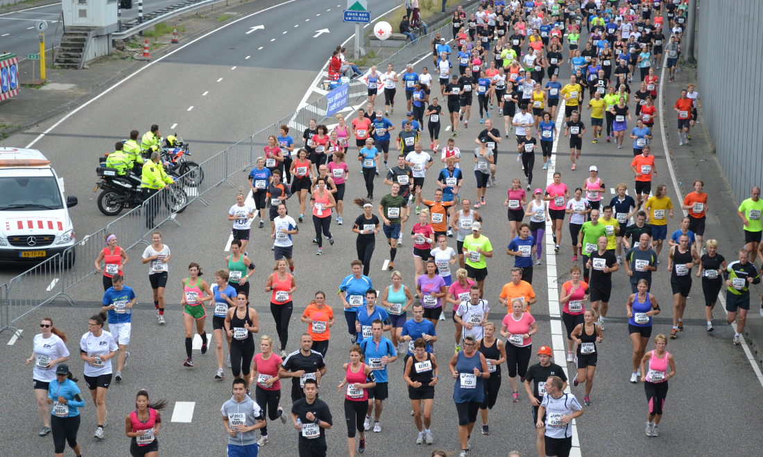 Running event on Dutch highway