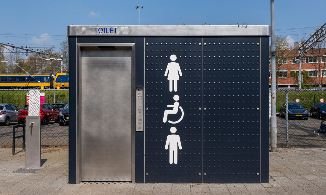 Public toilets in Rotterdam park