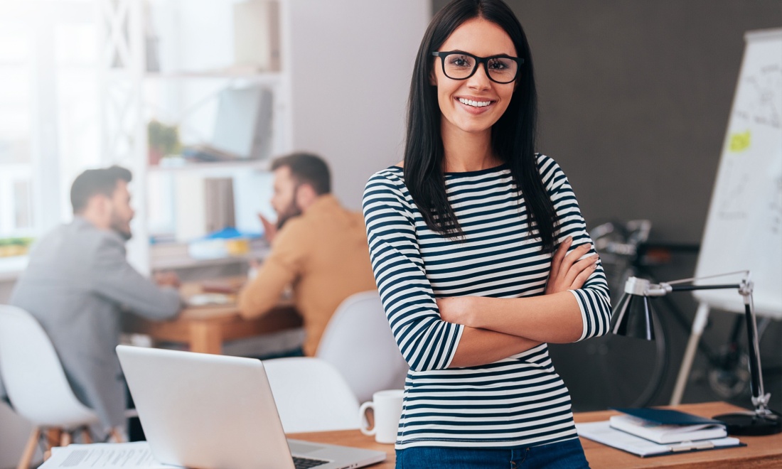 smiling female entrepreneur