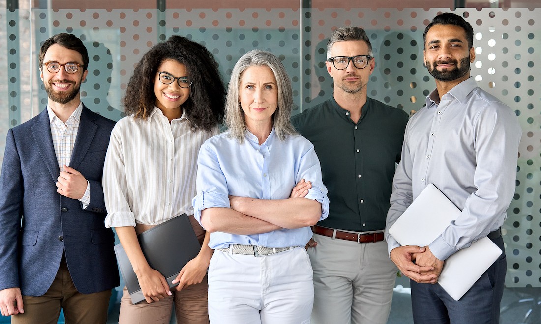 Group of professional employees