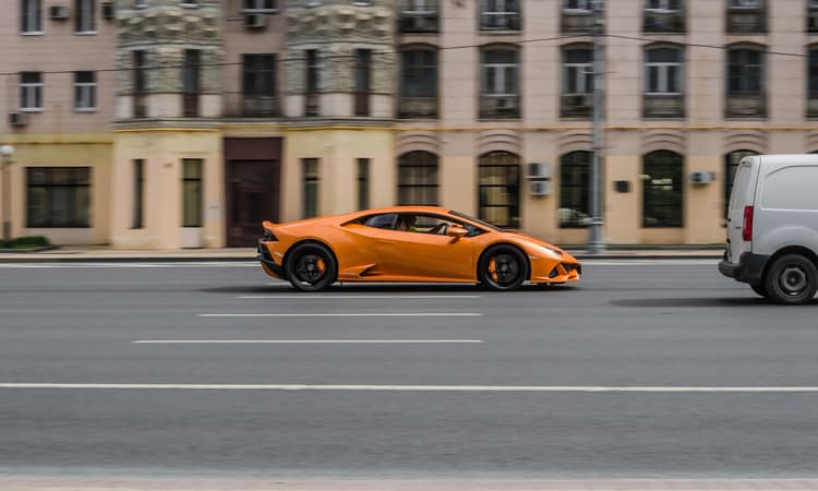 Santa Claus ditches the sleigh for a Lamborghini in Zurich