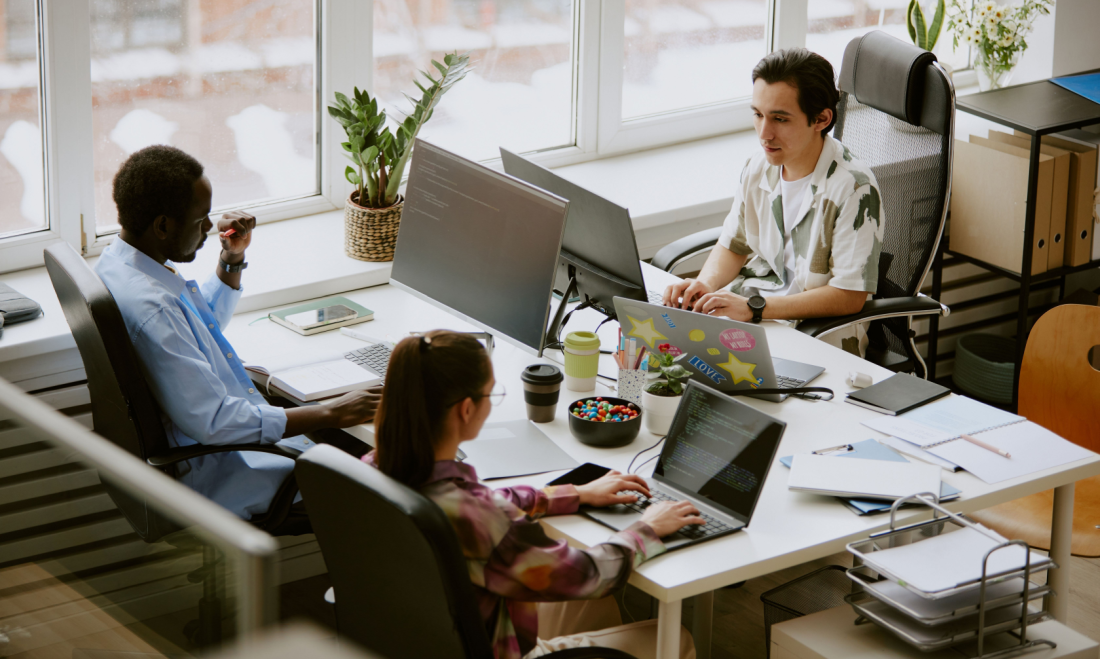 International workers at a German start up
