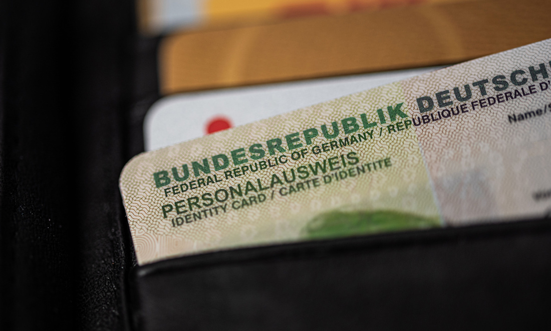 closeup german identitiy card, given to those with german citizenship