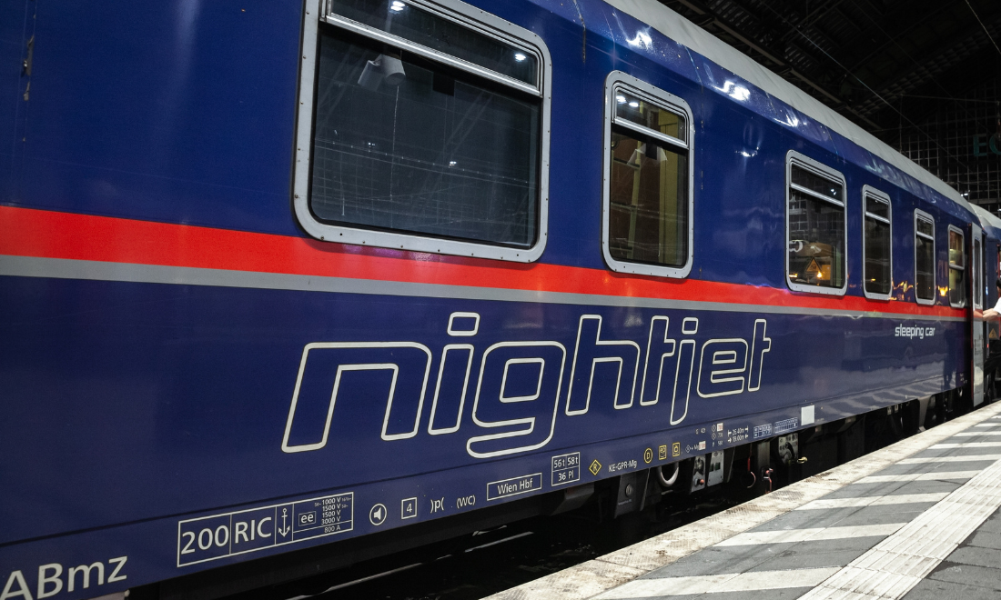 Nightjet train Amsterdam to Vienna