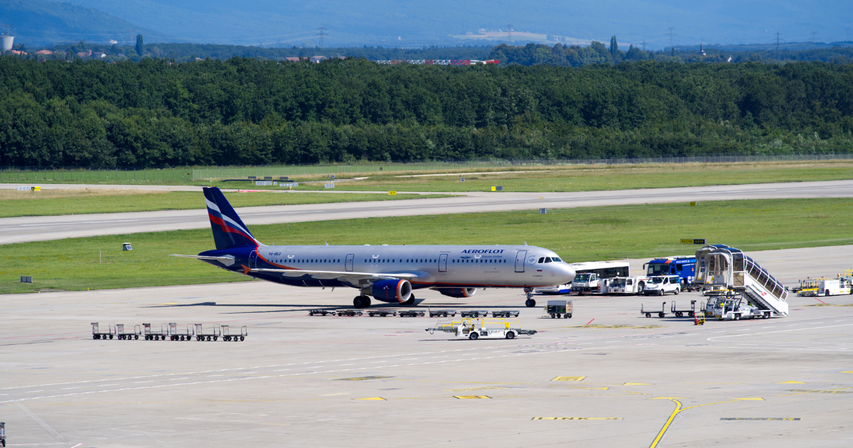 Aeroflot Plane in Geneva
