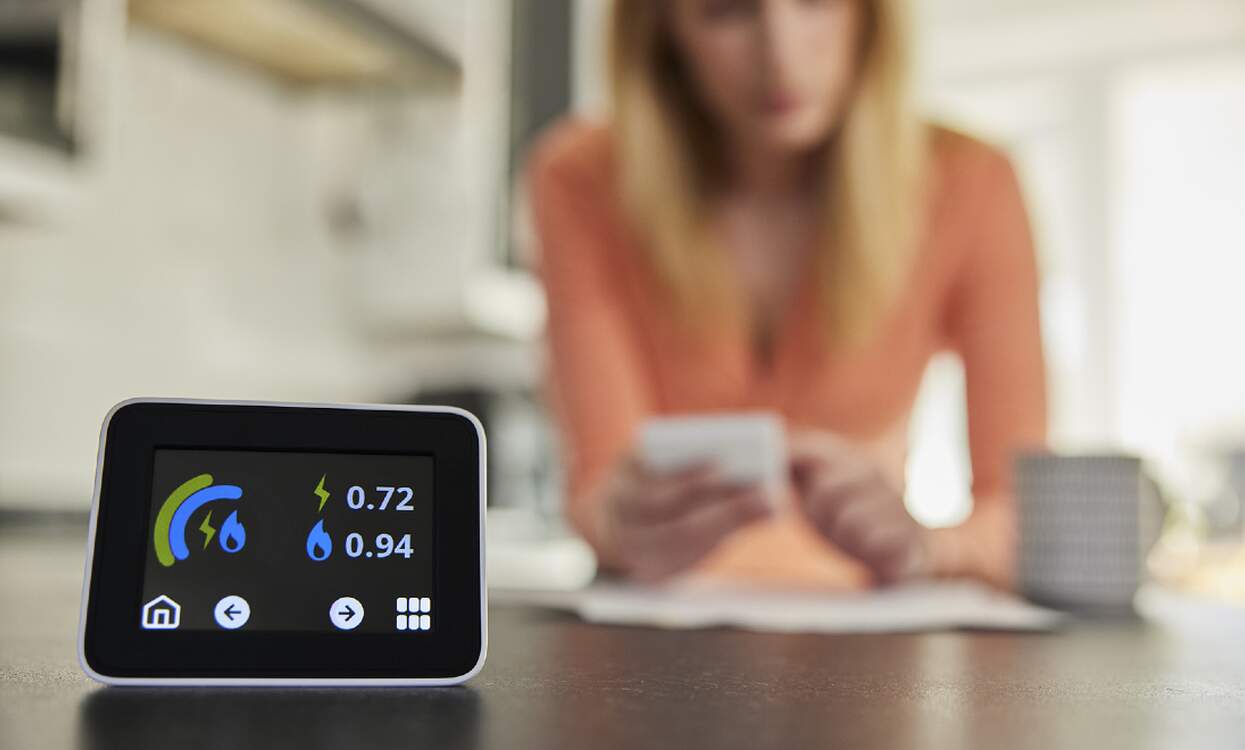 smart meter measuring electricity and gas