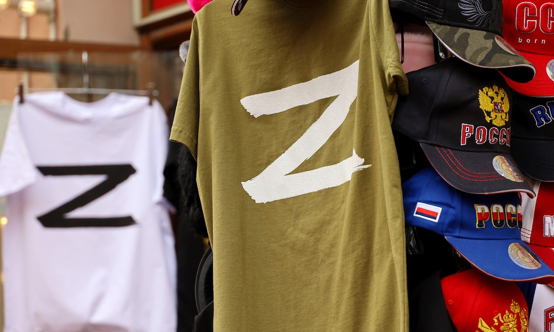 T-shirts sporting the Russian Z symbol