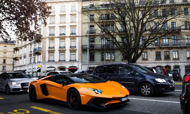 Which Swiss canton has the most expensive cars?