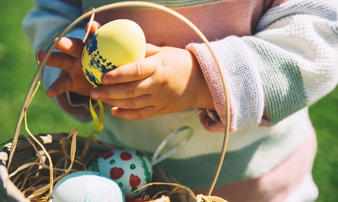 easter eggs basket