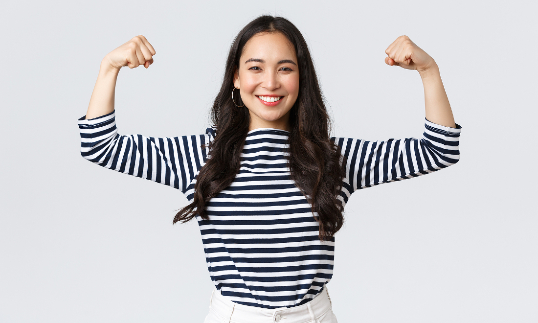 mentally strong expat woman