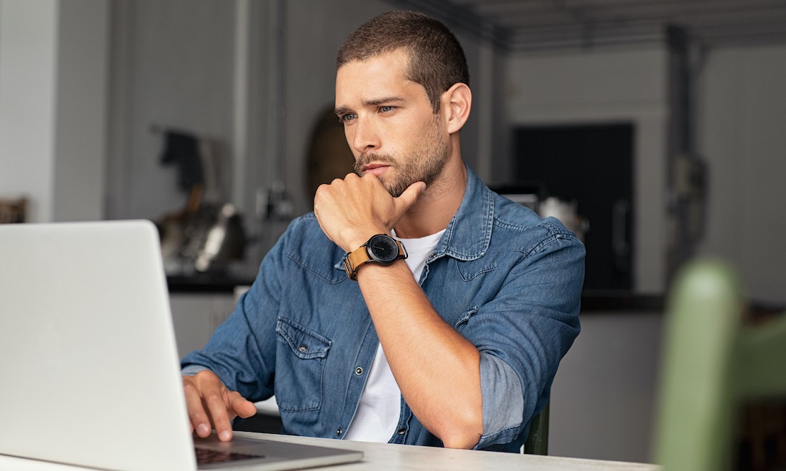 Man working at computer