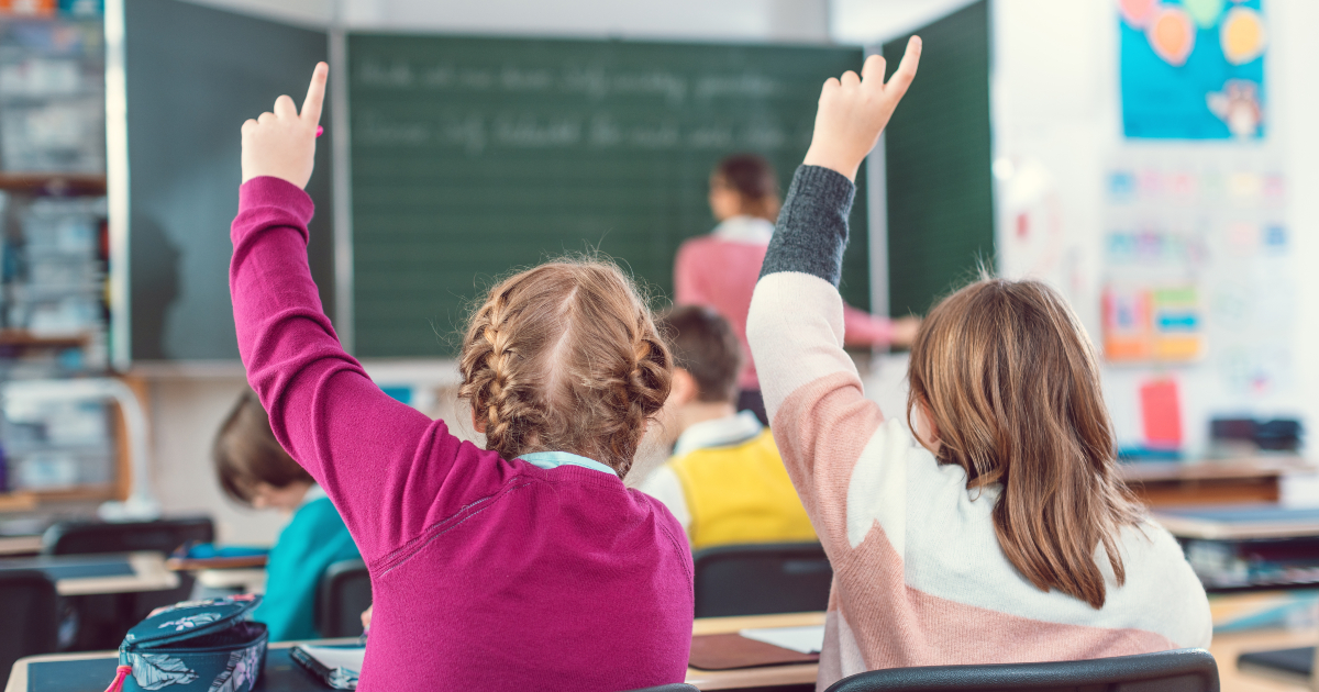 Two Pupils German School Classroom