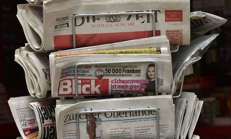Switzerland falls out of the top 10 for press freedom in 2022