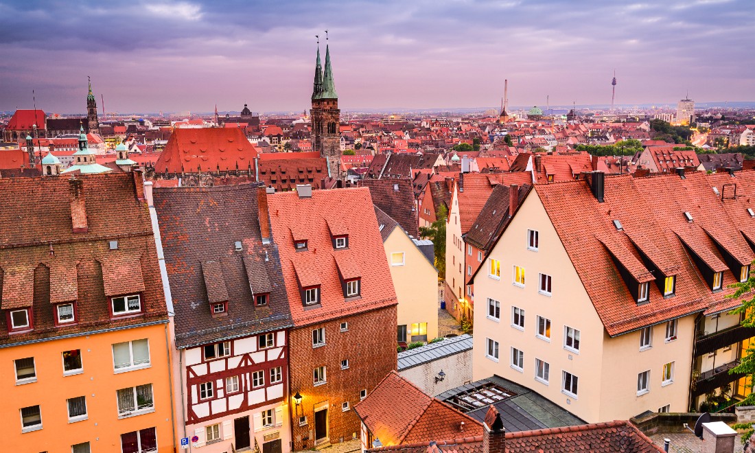 Houses on the Nuremberg skyline