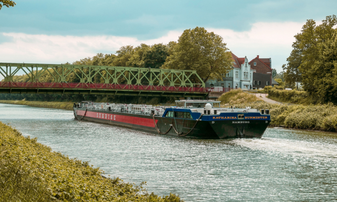 A barge on the German Rhine River