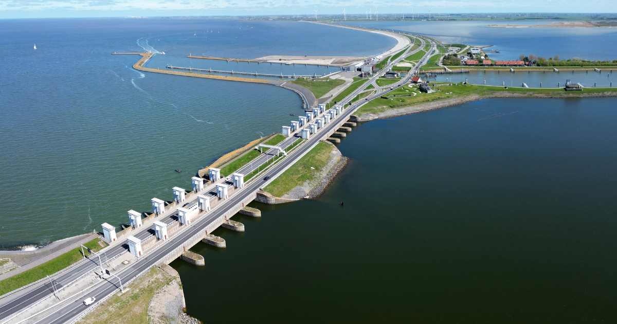 The Afsluitdijk   a Famous Dyke in the North of Holland