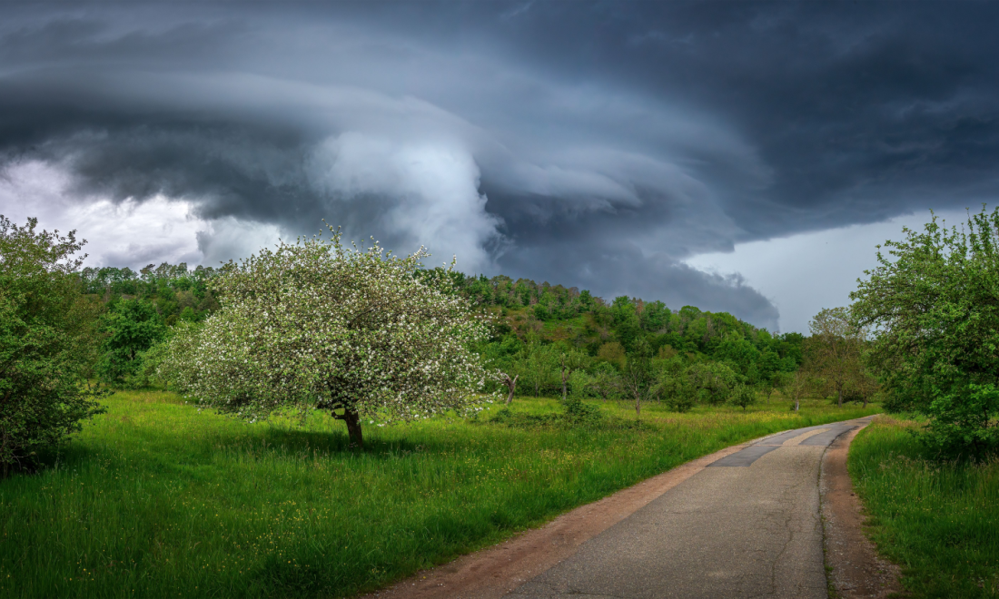 Stormy tornado weather in Germany