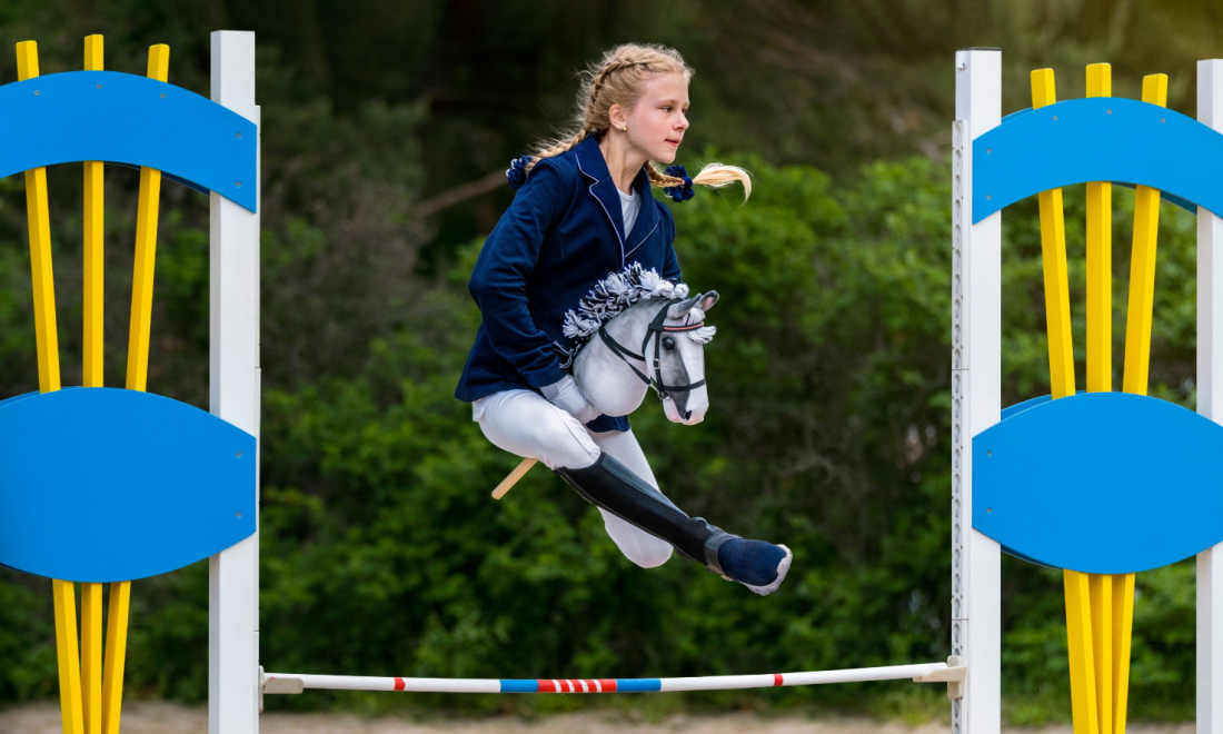 Hobby horse championships in Frankfurt, Germany
