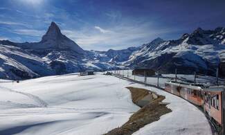 First snow of the winter season falls in Switzerland